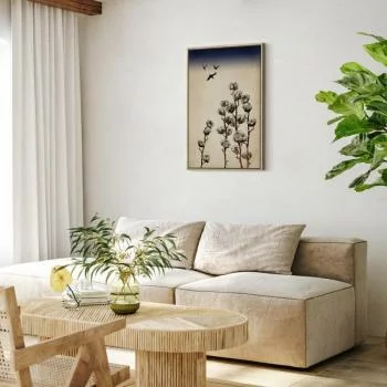 Obraz - Gałązki bawełny (1-częściowy) pionowy - obrazek 5