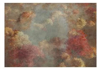 Fototapeta wodoodporna - Natura jesienią - pejzaż jesiennych drzew w malowanym stylu retro - obrazek 2