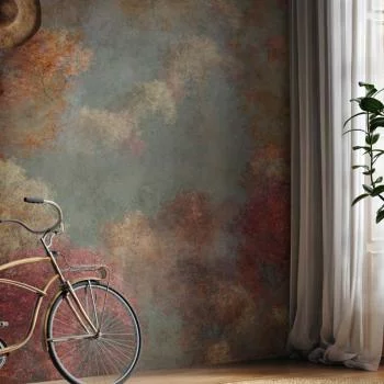 Fototapeta - Natura jesienią - pejzaż jesiennych drzew w malowanym stylu retro - obrazek 5