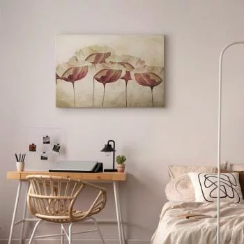 Obraz - Kwiaty w beżu (1-częściowy) szeroki - obrazek 6