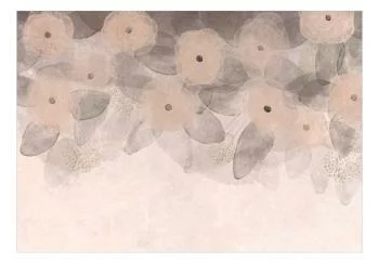 Fototapeta wodoodporna - Minimalistyczna łąka - desenie na delikatnym beżowym tle z teksturą - obrazek 2