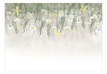 Fototapeta wodoodporna - Domowy zielnik - subtelny motyw roślinny z kwiatami w stylu akwareli - obrazek 2