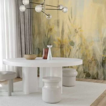 Fototapeta - Muśnięcie latem - motyw roślinny z łąką pełną żółtych kwiatów i traw - obrazek 5