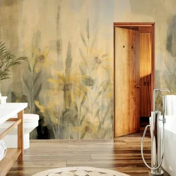 Fototapeta - Muśnięcie latem - motyw roślinny z łąką pełną żółtych kwiatów i traw - obrazek 6