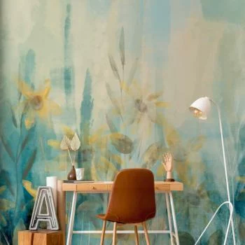 Fototapeta - Muśnięcie latem - motyw roślinny z łąką kwiatów w niebieskich tonach - obrazek 6