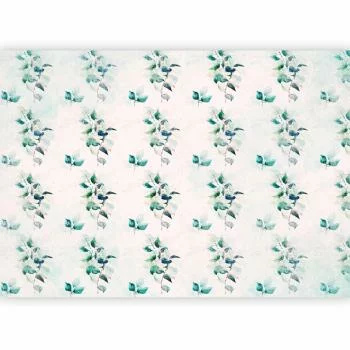 Fototapeta - Miętowa natura - deseń w jednolity motyw roślinny z zielonymi liśćmi - obrazek 2