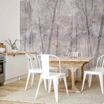 Fototapeta - Wieczny las - pejzaż z zimowym krajobrazem w chłodnej kolorystyce - obrazek 5