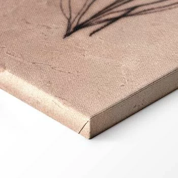 Obraz - Polne kwiaty - czarne rośliny na tle w technice lime wash - obrazek 8