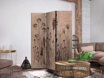 Parawan - Roślinny vintage - delikatne polne kwiaty na tle w technice lime wash - obrazek 5