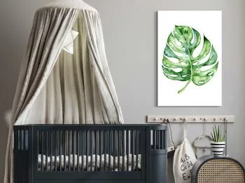 Obraz - Akwarelowa monstera (1-częściowy) pionowy - obrazek 2