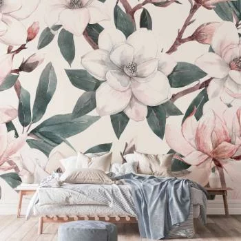 Fototapeta - Akwarelowe magnolie - drugi wariant - obrazek 5