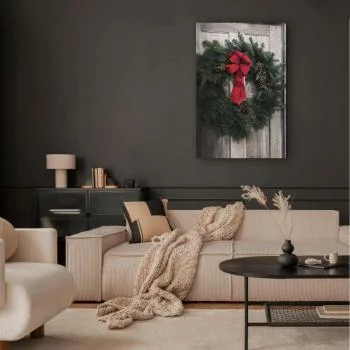 Obraz - Świąteczny wieniec (1-częściowy) pionowy - obrazek 5