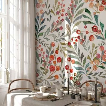 Fototapeta - Listki czerwonych jagód - obrazek 6