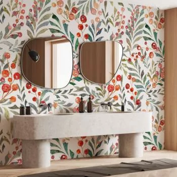 Fototapeta - Listki czerwonych jagód - obrazek 6