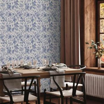 Tapeta - Ilustracja z niebieskimi kwiatami - obrazek 6