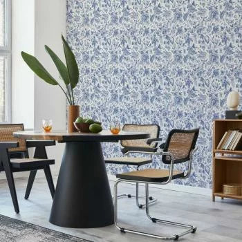 Tapeta - Ilustracja z niebieskimi kwiatami - obrazek 5