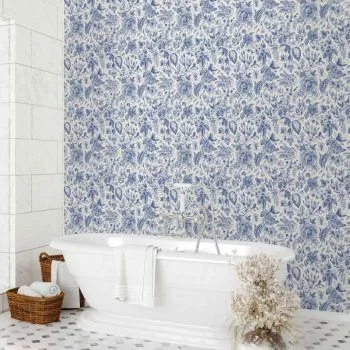 Tapeta - Ilustracja z niebieskimi kwiatami - obrazek 6