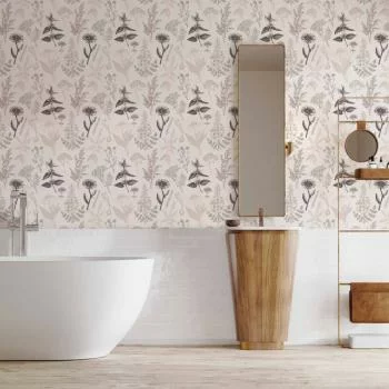 Tapeta - Kwiaty i zioła w ciepłych szarościach - obrazek 6