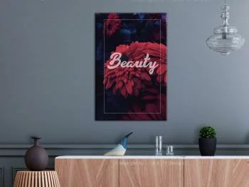 Obraz - W ogrodzie czerwonych kwiatów (1-częściowy) - piękno ukrytej natury - obrazek 2
