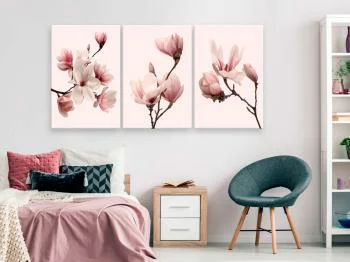 Obraz - Wiosenne magnolie (3-częściowy) - obrazek 2