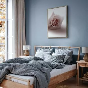 Obraz - Kwiatowy blask glamour (1-częściowy) - delikatna i pastelowa róża - obrazek 6