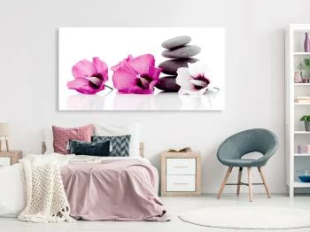 Obraz - Spokojne malwy (1-częściowy) różowy