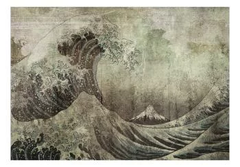 Fototapeta wodoodporna - Wielka fala w Kanagwie w stylu retro - krajobraz wzburzonego morza - obrazek 2