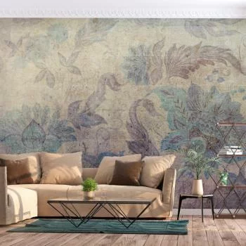 Fototapeta wodoodporna - Kwiatowe zdobienia - motyw roślinny z ornamentami w stylu vintage