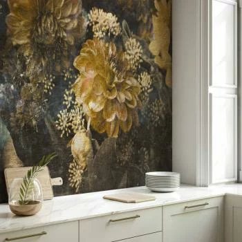 Fototapeta - Retro kwiaty - drugi wariant - obrazek 5