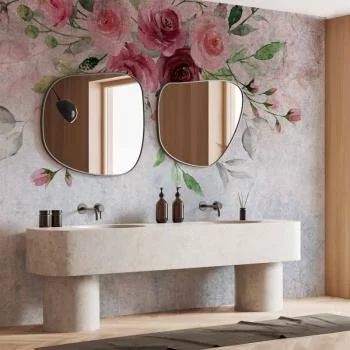 Fototapeta - Rozkwit lata - motyw roślinny z kwiatami i liśćmi w różowych tonach - obrazek 6