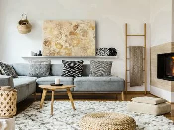 Obraz - Złota mozaika natury (1-częściowy) szeroki - obrazek 2