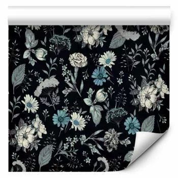 Tapeta - Pachnące kwiaty i zioła - błękitny - obrazek 2