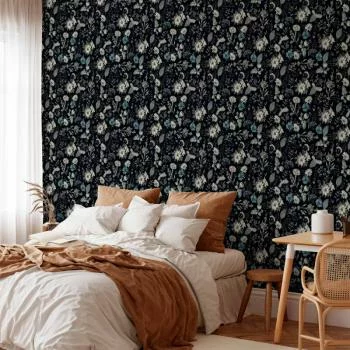 Tapeta - Pachnące kwiaty i zioła - błękitny - obrazek 5