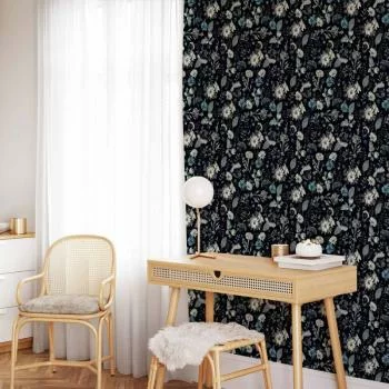 Tapeta - Pachnące kwiaty i zioła - błękitny - obrazek 6