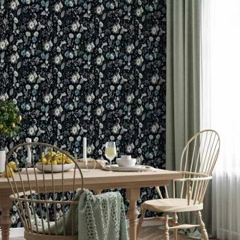 Tapeta - Pachnące kwiaty i zioła - błękitny - obrazek 5