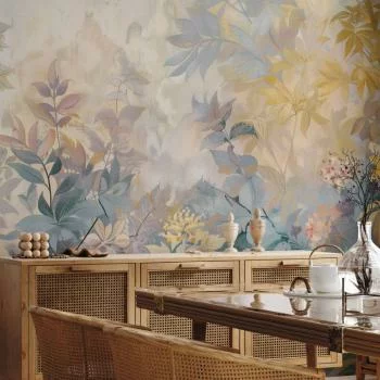 Fototapeta - Gobelinowy wzór z łąką i kwiatami kilim z wiosennym motywem - obrazek 5