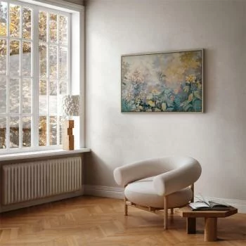 Obraz - Gobelinowy wzór z łąką i kwiatami kilim z wiosennym motywem / Gobelinowy wzór w kolorowe kwiaty - obrazek 2