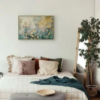 Obraz - Gobelinowy wzór z łąką i kwiatami kilim z wiosennym motywem / Gobelinowy wzór w kolorowe kwiaty - obrazek 5