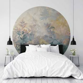 Fototapeta okrągła - Gobelinowy wzór w kolorowe kwiaty - obrazek 5