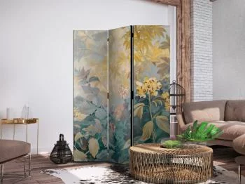 Parawan - Gobelinowy wzór z łąką i kwiatami - kilim z wiosennym motywem - obrazek 5