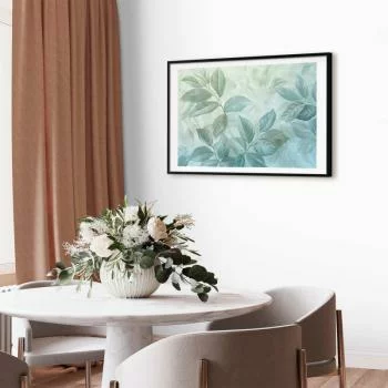 Plakat - Miętowe liście; duży botaniczny motyw - obrazek 2