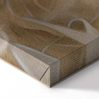 Obraz - Ornamenty kwiatowe rzeźbione w delikatnych odcieniach sepii i brązu - obrazek 8