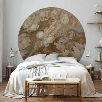 Fototapeta okrągła - Ornamenty roślinno-kwiatowe rzeźbione - obrazek 5