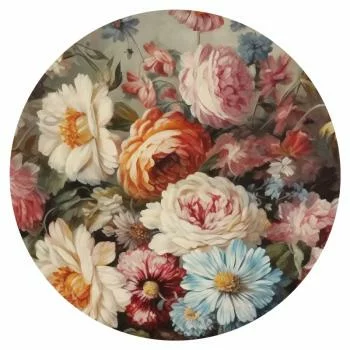 Fototapeta okrągła - Zapach ogrodowych kwiatów - obrazek 2