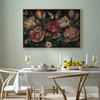 Obraz - Kwiaty na turkusowym tle - obrazek 7