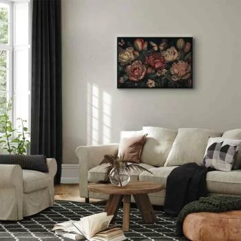 Obraz - Kwiaty na turkusowym tle - obrazek 5