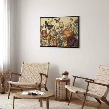 Obraz - Kolorowe tulipany na kremowym tle - obrazek 5