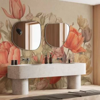 Fototapeta - Bukiet kwiatów na kremowym tle - obrazek 6