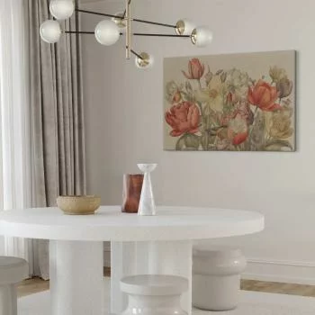 Obraz - Bukiet kwiatów na kremowym tle - obrazek 5