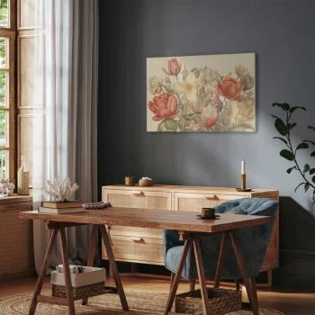 Obraz - Bukiet kwiatów na kremowym tle - obrazek 7